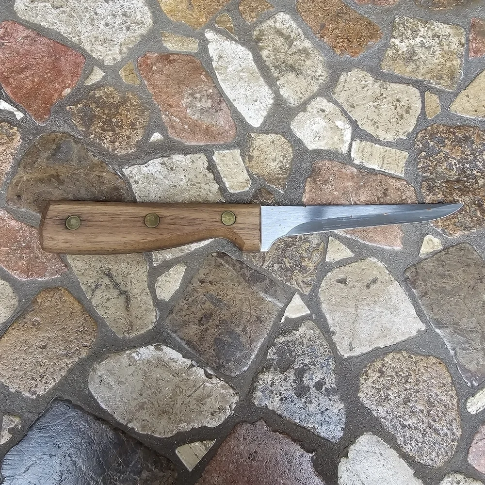 Vintage 1970s Wood Handle 1776 The All Americans Fillet Knife USA